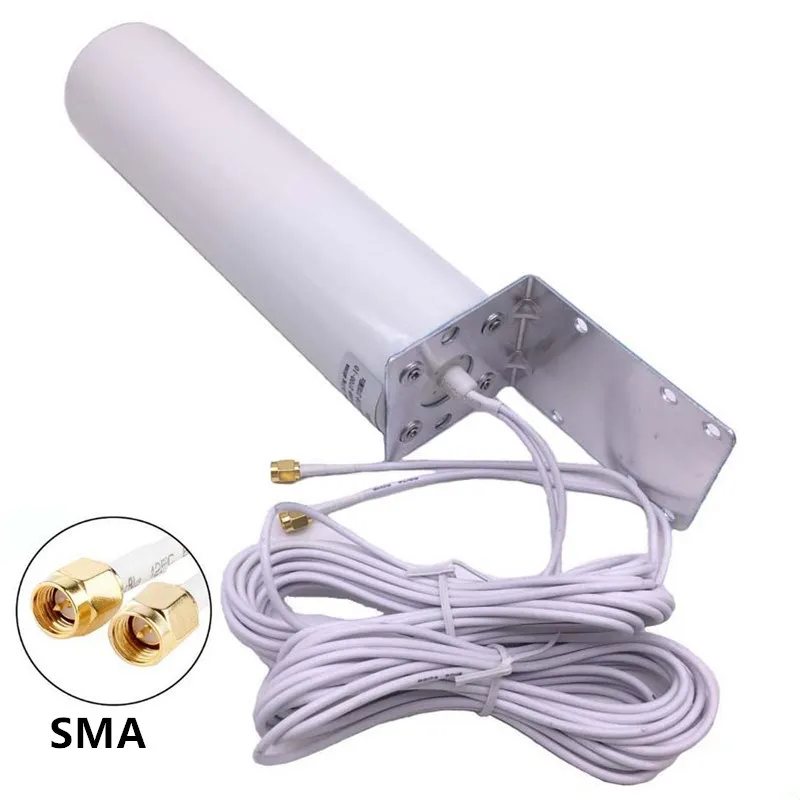 JX антенна SMA 3g 4G LTE 698-960/1710-2700MHZ 12dBi двойная 5m кабельная антенна для huawei B593 E5186 для huawei B315/593 S/B880/B310