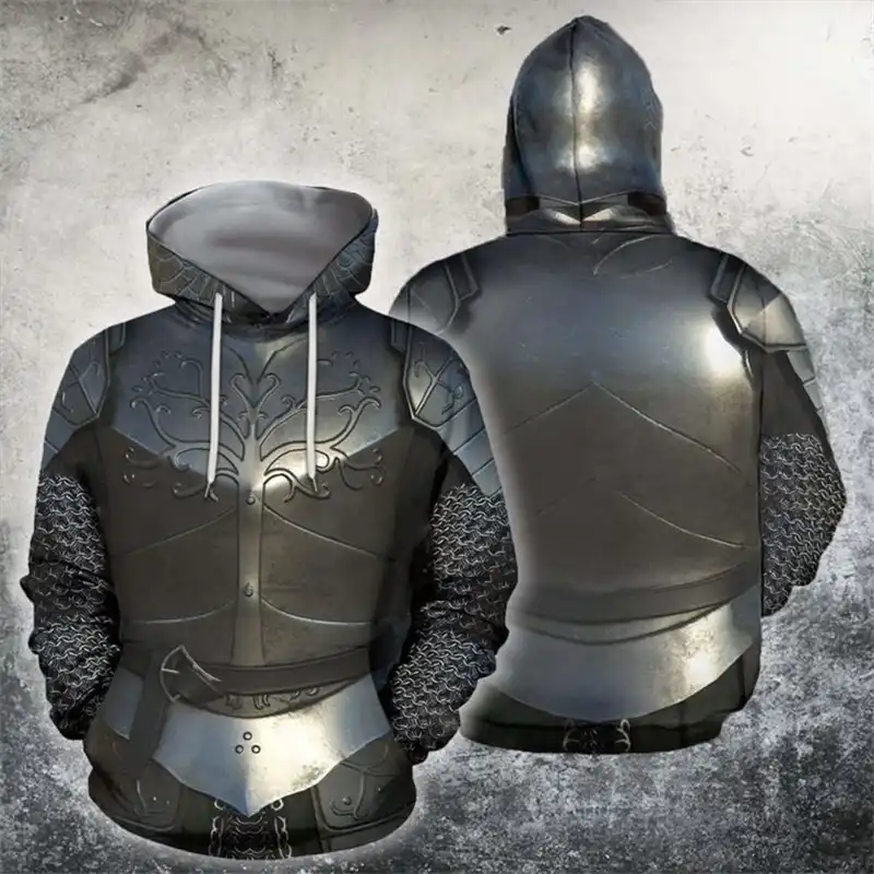 medieval armour hoodie