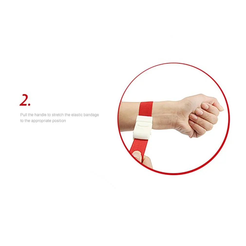 ABS Snap Tourniquet Quick Release Medical Emergency Buckle Band Adjustable Portable Ribbon Outdoor First Aid Accessories