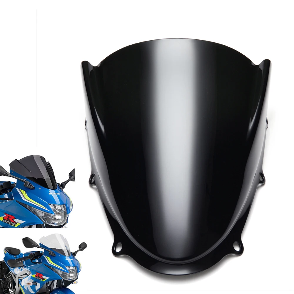 

Motorcycle Double Bubble Windshield Windscreen Screen For 2017 2018 Suzuki GSXR 125 GSXR125 Smoke