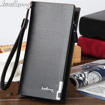 

Baellerry Men's High-End Wallet Long Card Holder Hand Bag Long Coin Purse Wallet