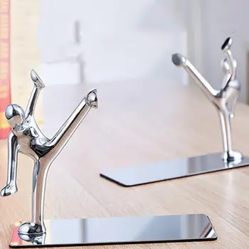 

2Pcs Kicking Figurine Home Study Bookshelf Book Stand Office Organizer Holder Book Holder подставка для книг книжная полка