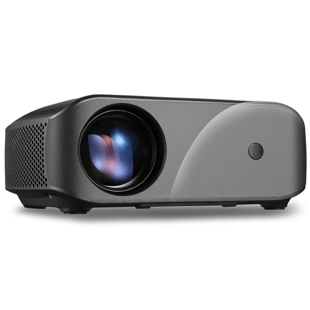 F10 Micro-portion Mini 1080p Projector HD LED Multimedia Wireless Projector USB Remote Control Black Portable - Цвет: EU plug