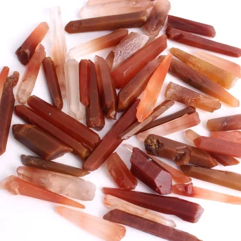 

30g Natural Rough Red Crystal Lemurian Seed Quartz Point Red Quartz Stick Raw Stone Specimen Minerals Healing