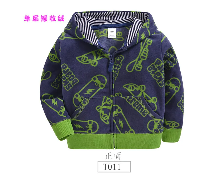 Herenice/детский топ для маленьких мальчиков и девочек; флисовый свитер на молнии с рисунком собаки и динозавра; сезон осень-весна-зима; толстовка с капюшоном; одежда