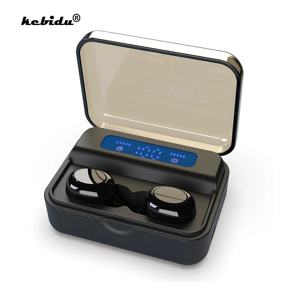 kebidu S590 TWS Bluetooth 5.0 Earphone LED Digital Display 9D Stereo Earbuds Portable Wireless Headphones Sport Earphones | Электроника