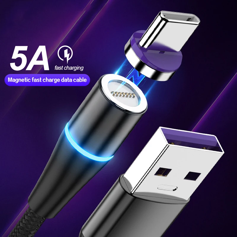 Oppselve Магнитный кабель usb type-C для мобильного телефона samsung S9 S10 Note 9 8 huawei Magnet 5A Быстрая зарядка зарядное устройство