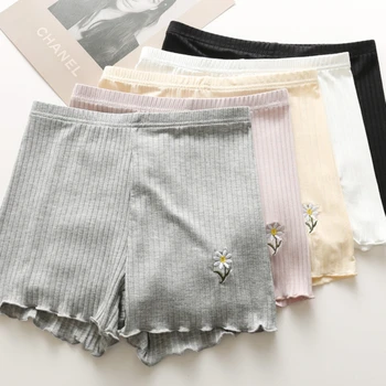 

Panties Women Safety Shorts Daisy Pants Seamless Mid Waist Panties Seamless Anti Emptied Boyshorts Pants Girls Underwear