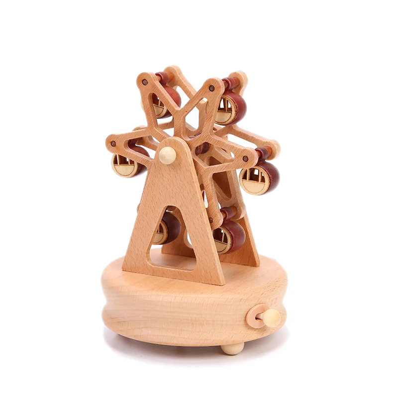 Красный Девять видов новой деревянной карусели музыкальные коробки музыкальная шкатулка деревянные поделки подарок на день рождения Ретро винтажные аксессуары для украшения дома - Цвет: Красный