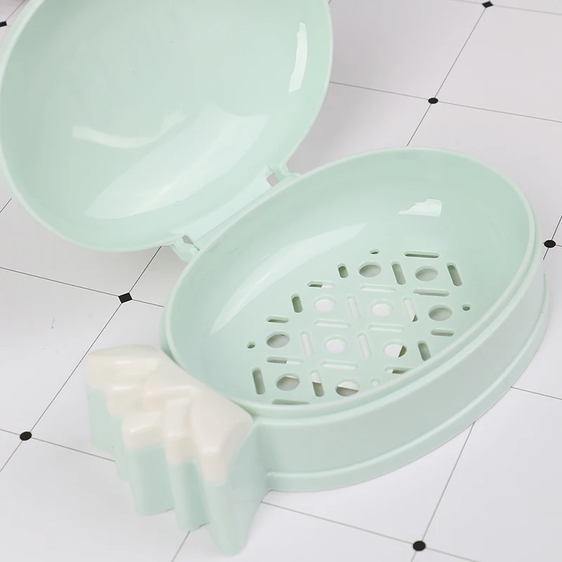 Creative Fruit Pineapple Soap Box Portable Travel Soap Container Bathroom Soap Drain Holder Case Bathroom Accessories