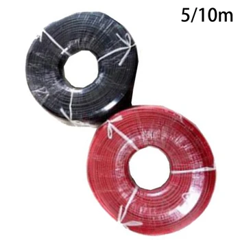 

5M/10M 6mm2 Solar Cable Connector Red Or Black Photovoltaic PV Cable Wire Copper Conductor Single Core PV Cables 450 / 750w