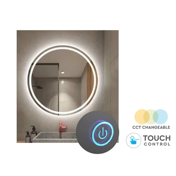 

V-TAC LD40491 bathroom mirror with Led lights 25W CCT Touch switch round diameter 600mm IP44 SKU-40491
