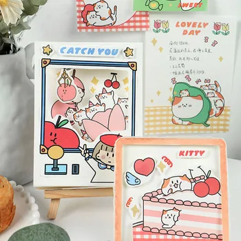

30pcs Kawaii Cat Dog Sticky Notes Cute Cartoon Memo Pads Writing Stickers For Kids DIY Kawaii Stationery School Supplies