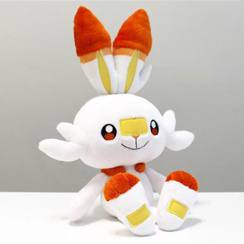Белый Sobble Scorbunny Grookey Sirfetch 'd плюшевые куклы игрушки Покемоны Меч Щит Мягкие плюшевые игрушки Рождественский подарок для детей друг - Цвет: Белый