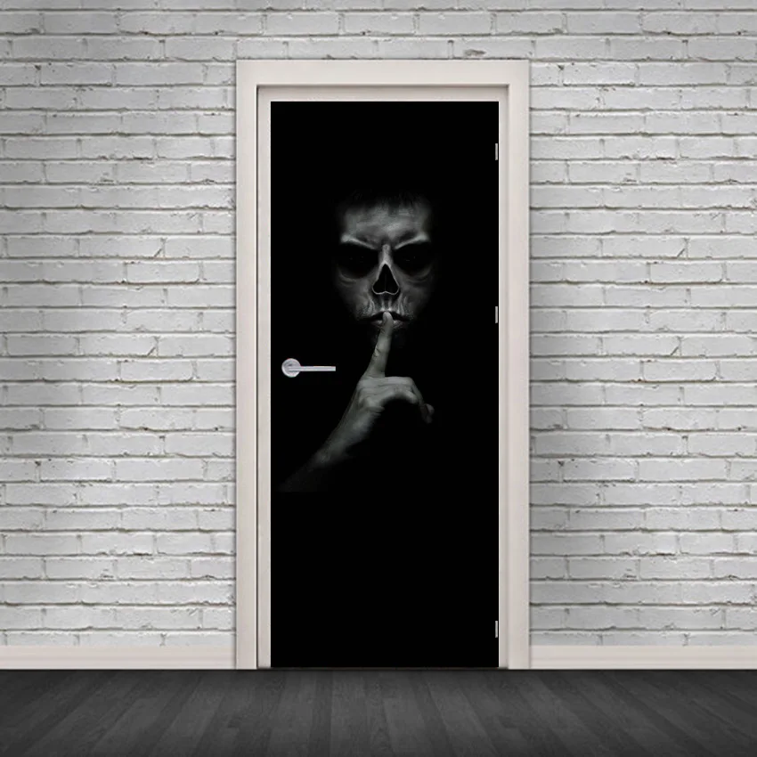 Halloween Stereo Adhesive Paper 3D Model Door Stickers Removable Waterproof Wall Sticker Bedroom Living Room DIY Wallpaper WMT01