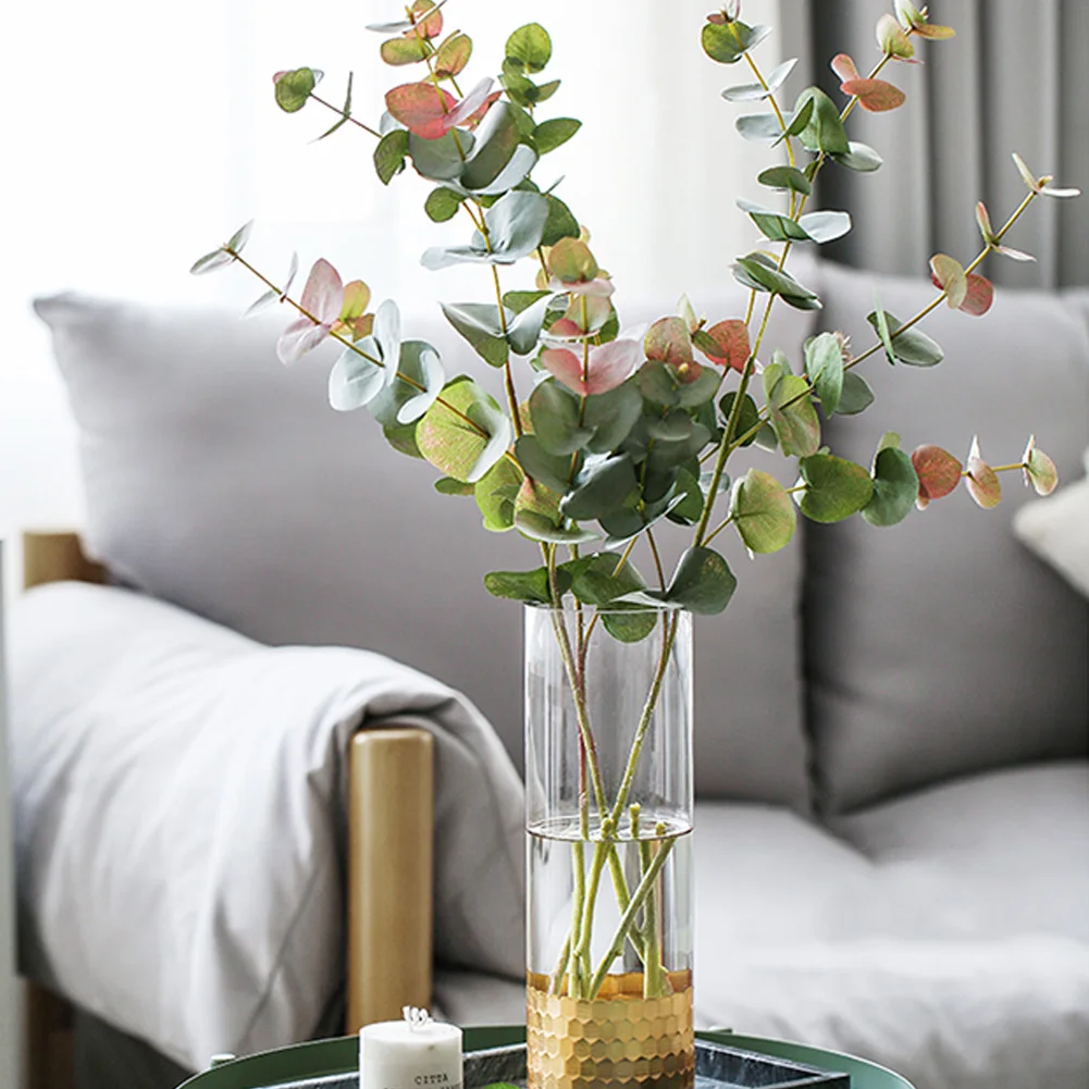 Artificial Flower Eucalyptus Leaf Simulation Plant Silk Fake Green Dried Decoration | Дом и сад