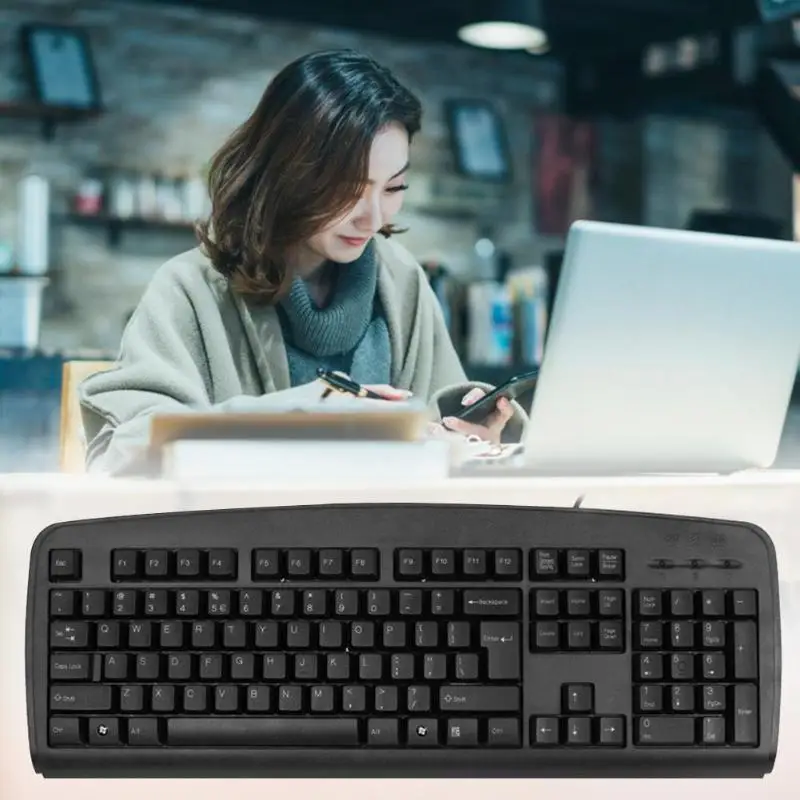 A4TECH KB-8U портативный 104 ключ USB Проводная Водонепроницаемая компьютерная Офисная Клавиатура