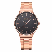 YOLAKO мужские часы из нержавеющей стали из розового золота, роскошные мужские кварцевые часы Relogio Masculino