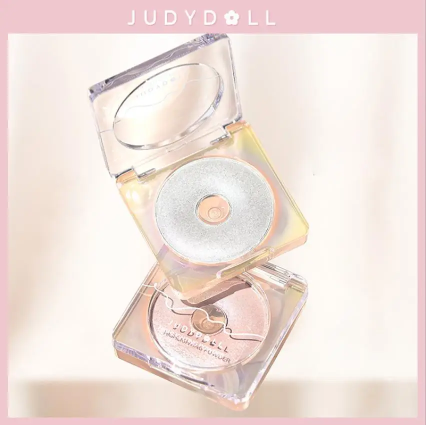 Judydoll Highlighter Powder "Ring Light" Monochrome Highlight 3d Diamond Shine Longlasting Waterproof Easy to Wear Face Makeup