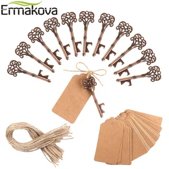 

ERMAKOVA 50 Pcs/Lot Retro Metal Skeleton Key Bottle Opener DIY Wedding Favors Gifts Vintage Rustic Wedding Decor Gifts