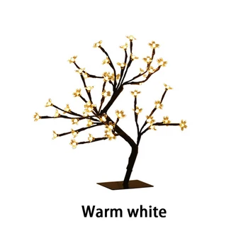 

220V Sakura Bonsai Tree-Shaped LED Light Color Light 48 Lights Simulation LED Cherry Tree Light, Interior Decoration Table Lamp