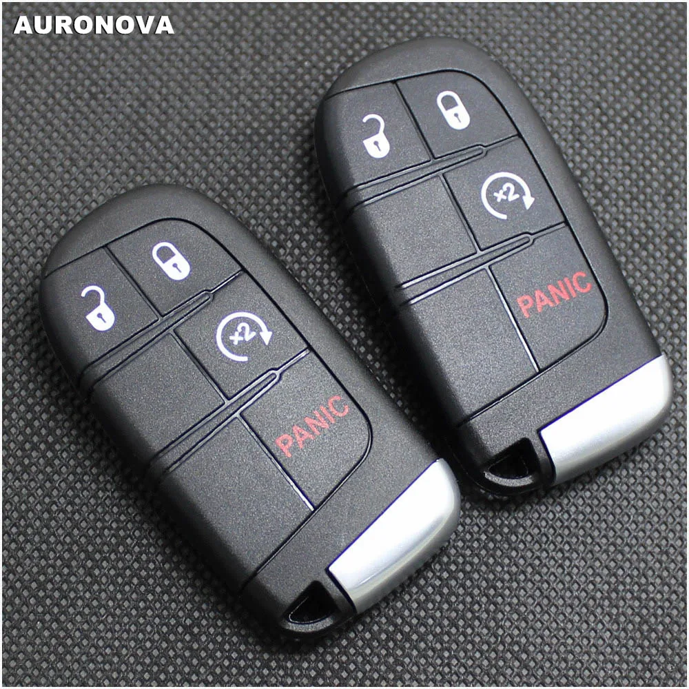 Auronnova новая Замена оболочки ключа для Jeep Grand Cherokee Chrysler 300 Dodge Journey дротика 3+ 1 кнопка умный дистанционный ключ-брелок от машины чехол