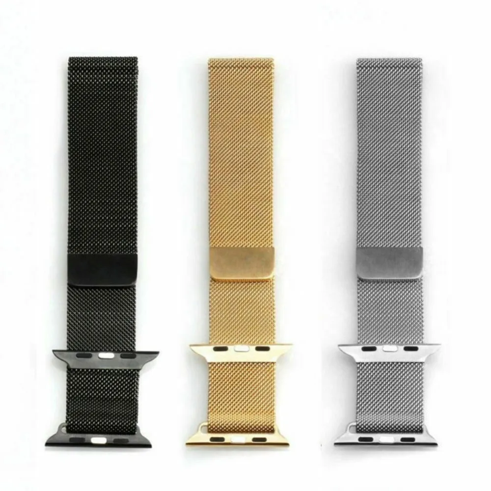 Миланский Браслет-петля для Apple Watch, ремешок серии 5/4, 40 мм, 44 мм, ремешок из нержавеющей стали для iwatch, 3 ремешка серии 2/1, 38 мм, 42 мм