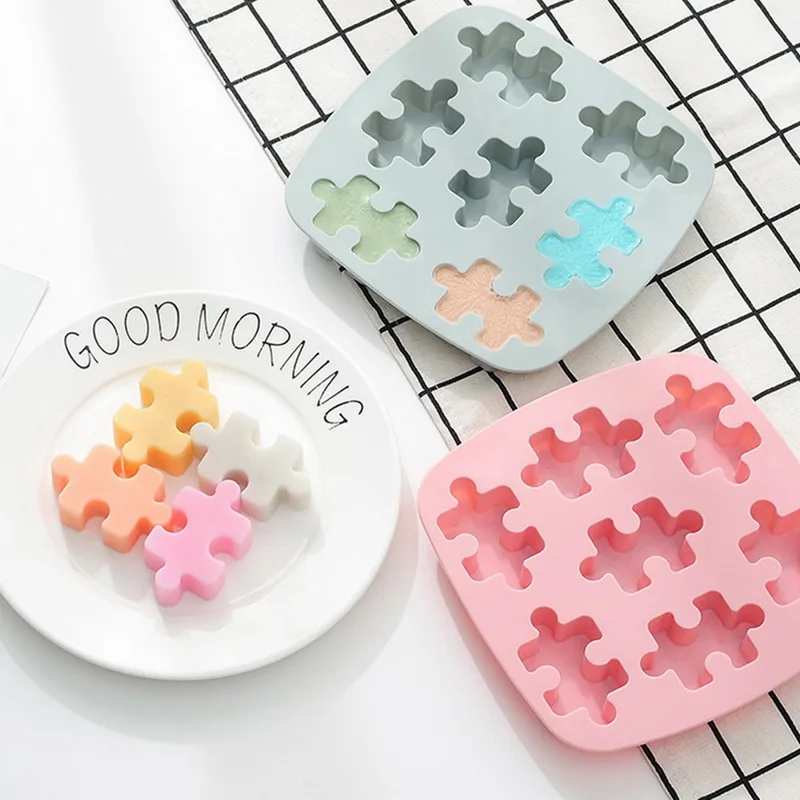 

Puzzle Shape Silicone Ice Cube Tray Mold DIY Handmade Soap Jelly Molds Chocolate Cake Decorating Tools Candy Cake Mould