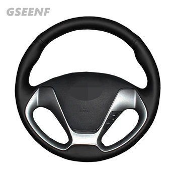 

Car Accessories Steering Wheel Cover For Kia Forte Koup Forte5 2013 K3 2012-2018 Black Hand-stitched Artificial Leather