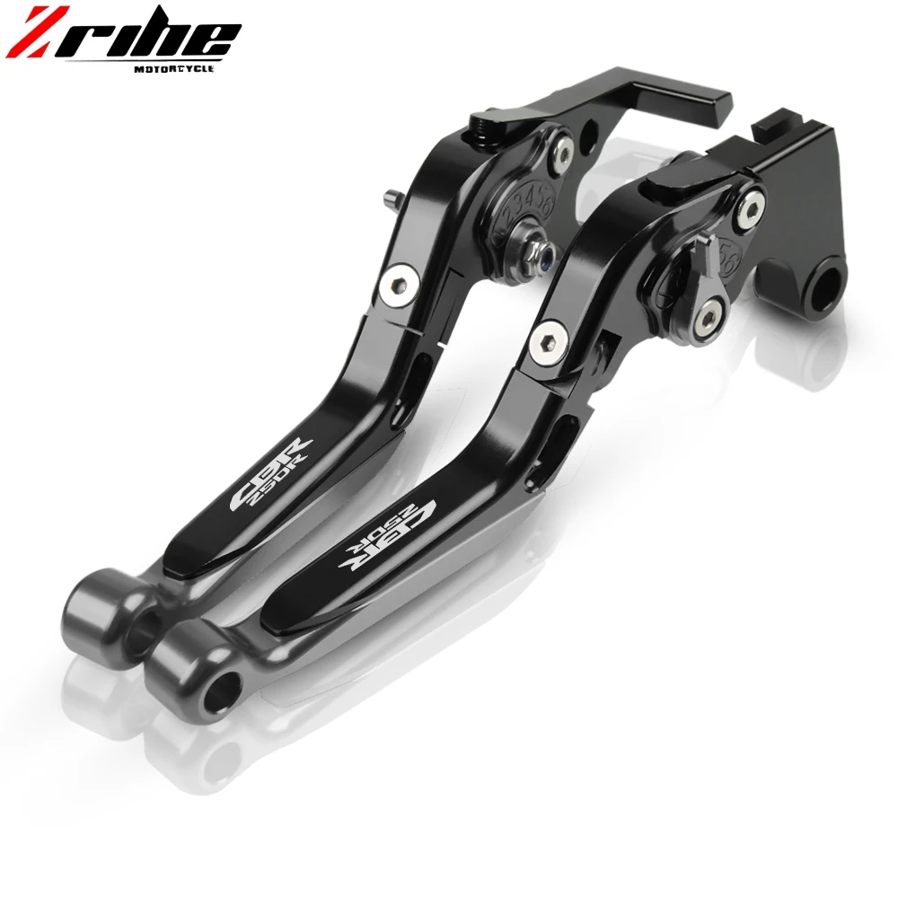 For Honda CBR250R CBR 250R CBR 250 R Motorbike Accessories Adjustable Folding Extendable Clutch Brake Levers With Logo CBR250R - Цвет: H