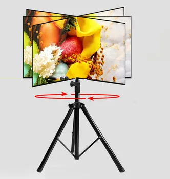 

360 Degree Swivel 32~55" TV Mount Tripod Stand TRK-H44 Max.VESA 500*400mm Loading 50kgs Tilt Height Adjustable TV Floor Stand
