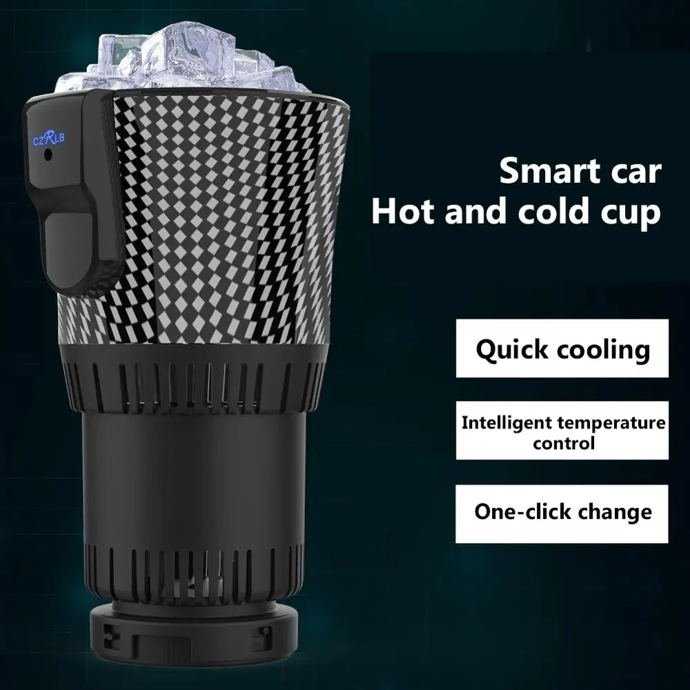 

12V Universal Portable Smart Electric Car Auto Beverage Fast Cooling Heating Cup Drinks Holder for Water Coffee Beverage Milk