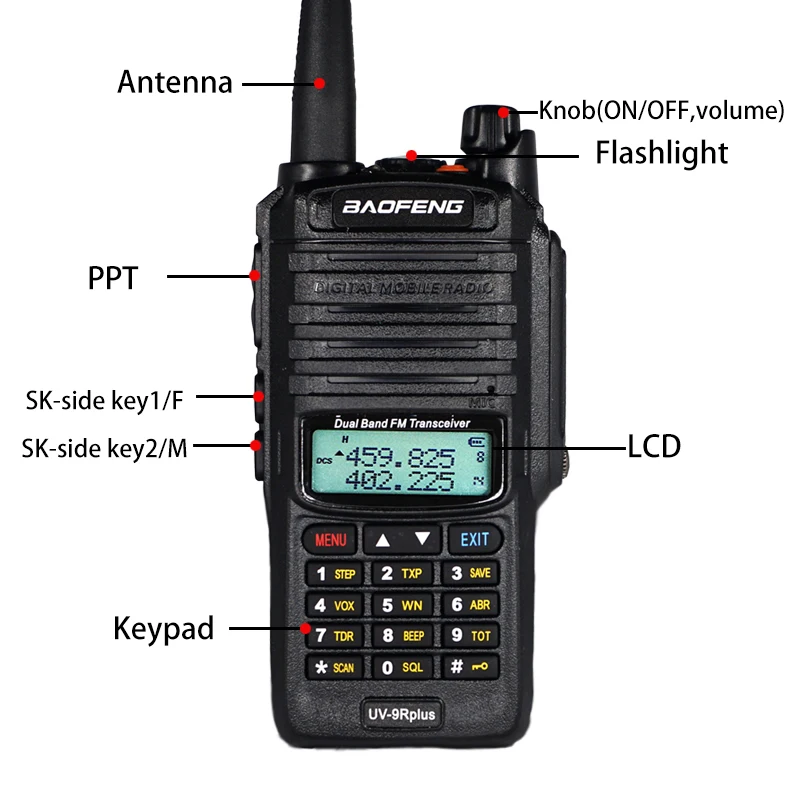 IP67 Водонепроницаемый Baofeng UV-9R Plus двухдиапазонный двухсторонний радиоприемник 10 Вт UHF VHF UV 9R портативный CB Ham радиоприемники КВ трансивер