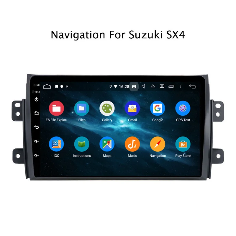 Perfect 9" 4G RAM 32G ROM Android 9.0 Car GPS Navigation For Suzuki SX4 2006-2011 GPS Navigation Radio Stereo Audio 4