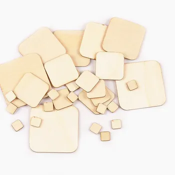 

Multi size square fillet wood chip children's drawing tool square blank wood chip