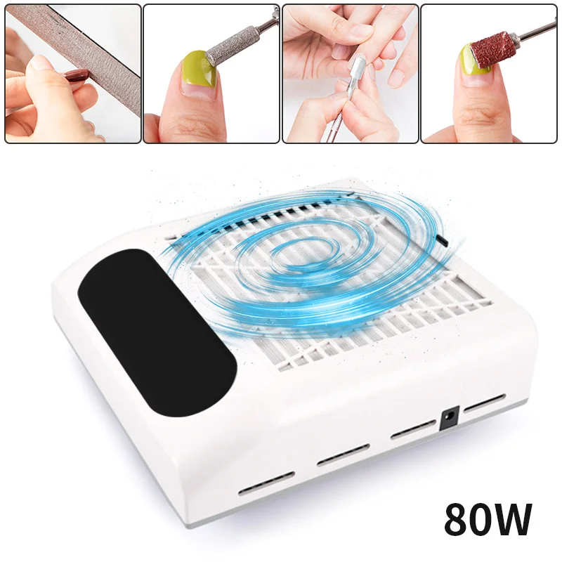 

GEDRET 80W Nail Dust Collector Fan Vacuum Cleaner For Manicure Tools Nail Dust Collector With Filter Strong Power Nail Art Tool
