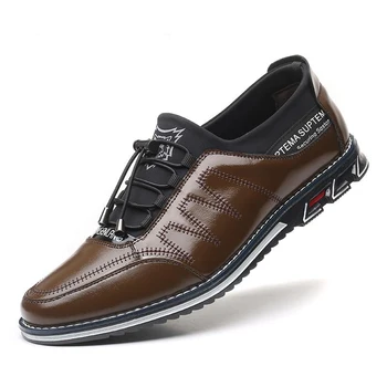 

Leisure Split Leather Mens Casual Shoes Slip On Driving Shoes Male Office Full Dress Business Shoes Footwear Big Size 38-48