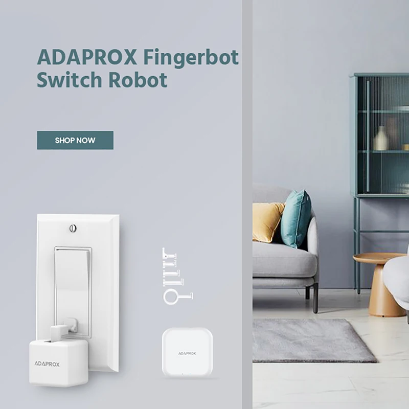 Adaprox Fingerbot Tuya Smart Switch Robot Button Pusher Work With Alexa Google Assistant Via Smart Life/TUYA/Adaprox APP