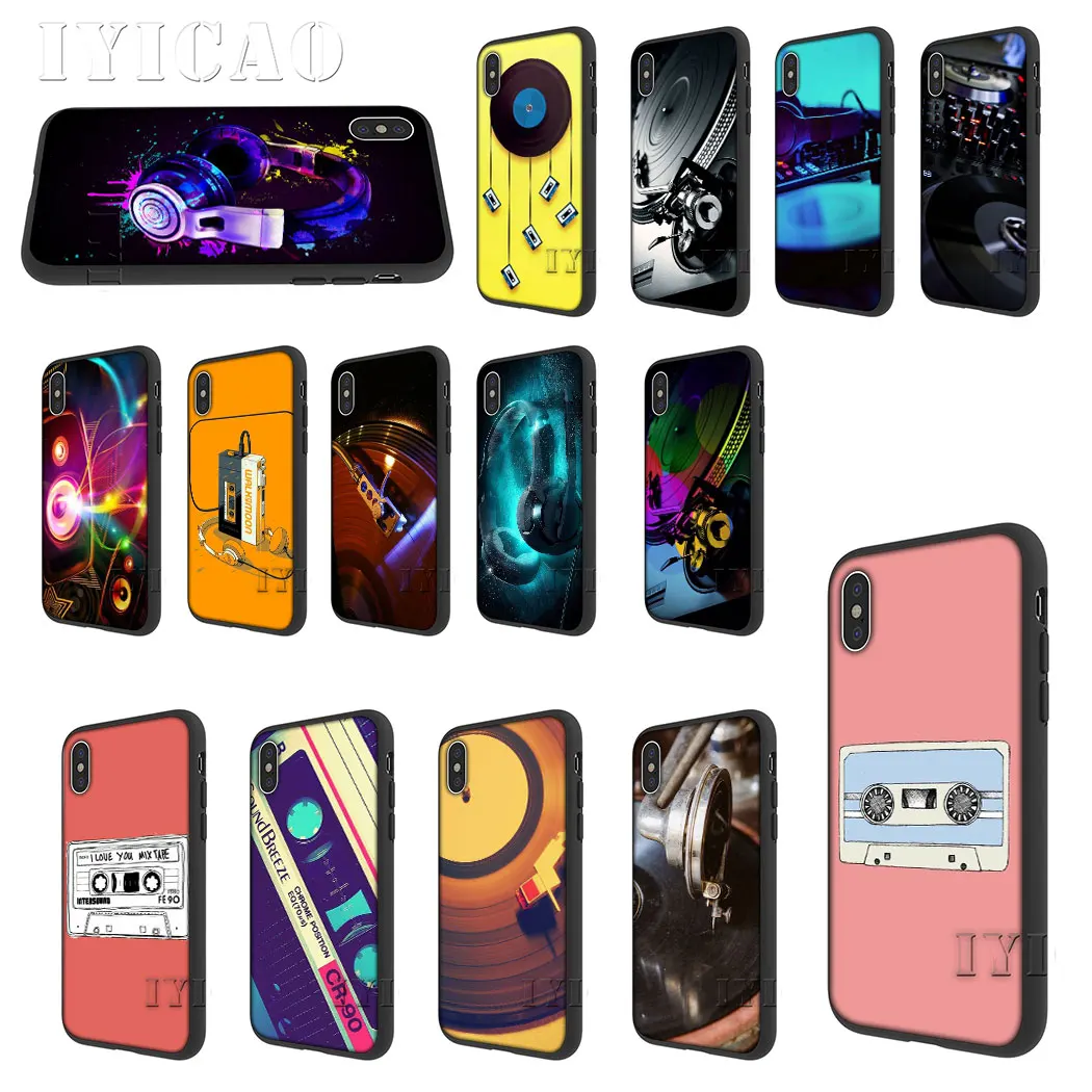 IYICAO кассета Mixtape музыка Мягкий силикон для iPhone 5 5S SE 10 X XS XR Max 6 6s 7 8 Plus 11 pro max чехол