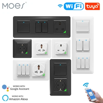 

WiFi Smart Light Wall Switch Freely Removable Detachable Tuya Wireless Remote Control Voice Control with Alexa Google Home