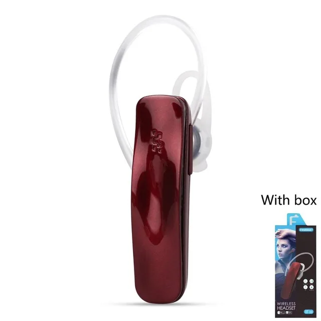 Fineblue HF88 мини беспроводная Bluetooth гарнитура стерео спортивные наушники с микрофоном для телефонов IOS Android - Цвет: Красный