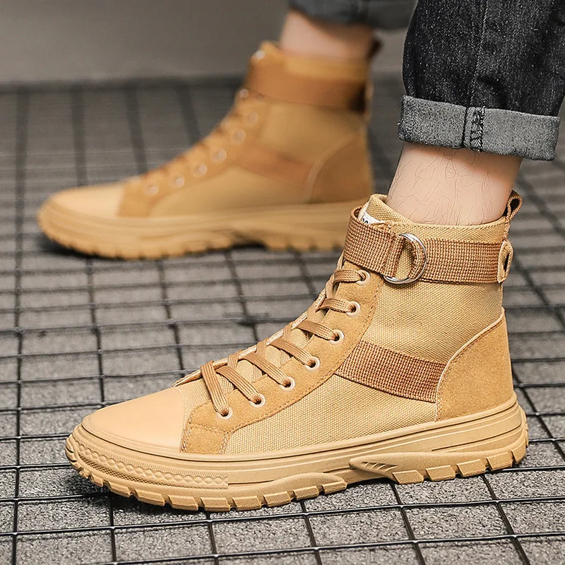 

2019 Autumn & Winter New Style Canvas Wolf Warriors Martin Boots Hight-top Men's Leather Boot MEN'S Casual Shoes