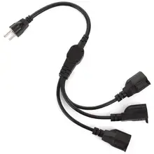 1-to-3 разветвитель кабеля Удлинительный шнур питания, FUHAIHE 20 дюймов(50 см) кабель полосы на выходе Saver-16AWG штепсельная вилка стандарта США