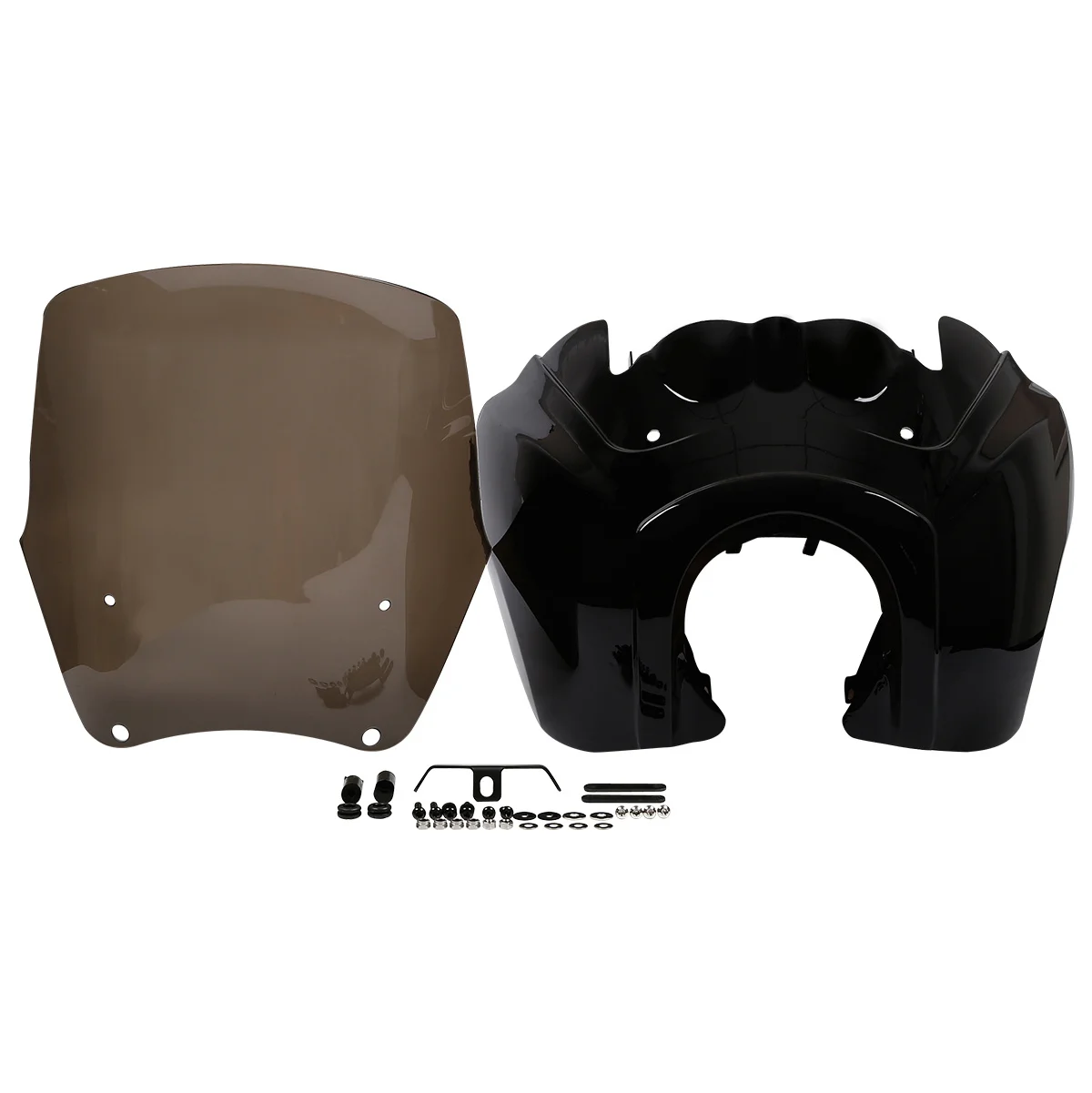 Передняя крышка обтекателя двигателя с 1" ветровым стеклом для Harley Dyna Wide Glide Low Rider Street Bob FXDL FXDXT FXDB T-Sport