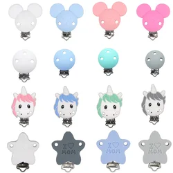 BOBO.BOX 10pcs Silicone Pacifier Clip DIY Baby Teething Teether Necklace Bead Tool Nurs Gift Baby Dummy Nipple Chain Accessories