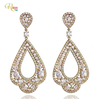 

Rainbamabom 925Solid Sterling Silver Ruby Sapphire Created Moissanite Diamonds Gemstone Wedding Engagement Fine Jewelry Earrings