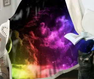Дропшиппинг, звездное небо, 3D принт, шерпа, одеяло, диван, диванное одеяло, покрывало для путешествий, постельные принадлежности, бархатное, плюшевое, Флисовое одеяло - Цвет: 4