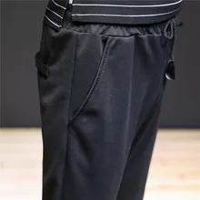 Весенние и летние мужские одноцветные повседневные брюки длиной до щиколотки больших размеров, спортивные брюки HarLan, корейские мужские штаны