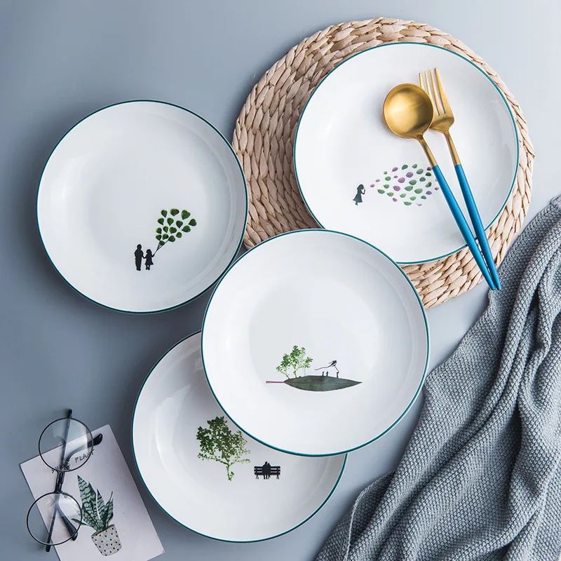 Пасторальный Керамика ужин посуда овощей микроволновая печь завтрак десерт