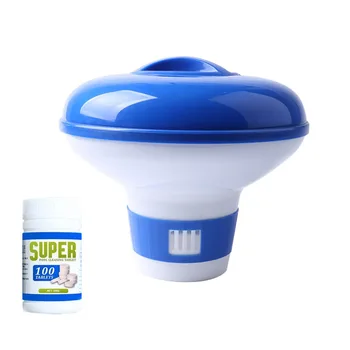 

Hot Tub Practical Swimming Pool Applicator Plastic Tablet Chemical Dispenser Cleaning Tool Automatic Floating Adjustable Bottom